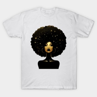 Afrocentric Queen Gold T-Shirt